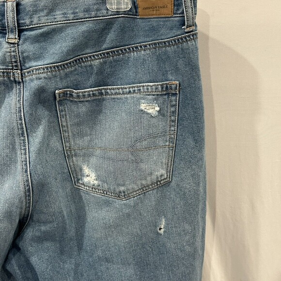 American Eagle Jeans Womens Size 18 Mom Jean Distressed Ripped High Rise Waist - Picture 12 of 16